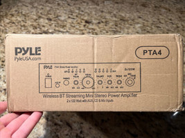 Pyle PTA4 Mini 2x120 Watt Stereo Power Amplifier w/ AUX/CD Input Amp - £55.26 GBP