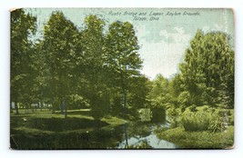 Rustic Bridge Insane Asylum Grounds Toldedo Ohio OH UNP Unused DB Postcard C18 - £11.44 GBP