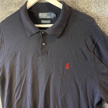 Polo Ralph Lauren Sweater Mens Extra Large Merino Wool Henley Red Pony Vintage - $23.05