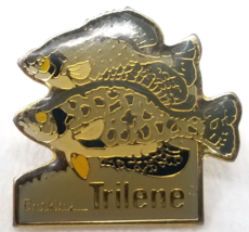 Trilene® Berkley® Bass Lapel Pin Metal Bubble Display Vintage - $15.15