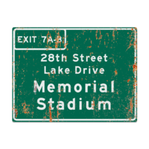Retro Baltimore Memorial Stadium Highway Metal Sign - £18.74 GBP+
