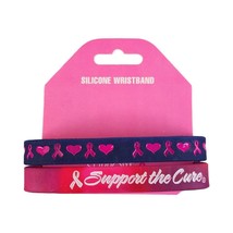Breast Cancer Support The Cure Silicone Wristband Bracelets West Coast Novelty - £2.19 GBP