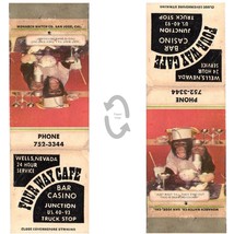 Vintage Matchbook Cover 4 Way Bar Casino Wells NV 1950s chimpanzee Soda Jerk - £10.16 GBP