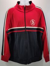 L) Men American Eagle Outfitters Athletics Full Zip Sweatshirt Red Black... - $9.89