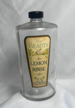 VTG The Beauty Lemon Rinse Mfd By V.J. Curcio Co Jersey City NJ Empty Bottle - £23.88 GBP
