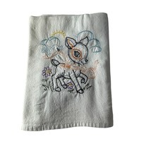 Dishtowel Tea towels Deer Fawn Woodland Animals100% Cotton Flour 32&quot; x 36&quot; Handm - £7.81 GBP