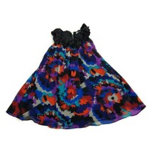 Free Generation Sleeveless Ruffle Collar Multicolor Swing Shirt/Blouse Womens M - £12.71 GBP