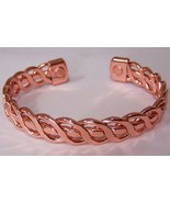 PURE COPPER CROSS NET CUFF MAGNETIC BRACELET #579 mens womens jewelry HE... - $16.82 CAD