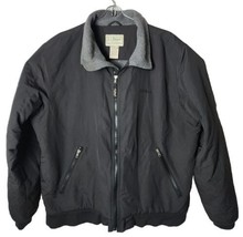 LL Bean Men XL Polartec  Black Fleece Lining Snow Winter Cold Weather Jacket - £66.26 GBP