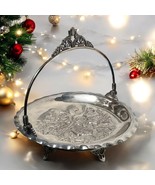 Antique Victorian Pairpoint Silver Co Silverplate Cake Basket Server She... - €52,54 EUR