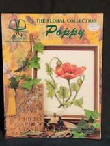 Vintage Janet Powers Poppy Cross Stitch Pattern Green Apple Co #30007 - $4.49