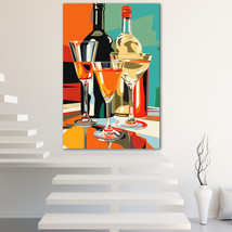 Wine glass Canvas Painting Wall Art Posters Landscape Canvas Print Picture - £10.96 GBP+