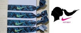 New Nike Womens Girls Set Of 2 Hair Ties Chevron Design Swoosh Logo Polyester - £4.73 GBP