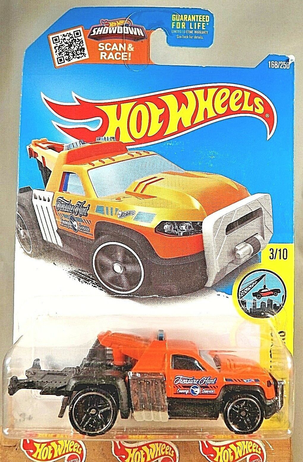 2016 Hot Wheels Treasure Hunt #168 HW City Works 3/10 REPO DUTY Orange/Black
