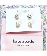 Kate Spade Mini Small Square Stud Opal Earrings Glitter Brand New With Tags - $44.54
