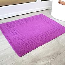 Bath Mat 100% Cotton Towel Rug for Bathroom Set Purple Color 4 Pcs - £23.66 GBP