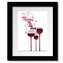 Red red Wine by Neil Diamond - Song Lyric Inspired Music Art Print Canva... - $19.00+