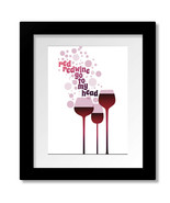 Red red Wine by Neil Diamond - Song Lyric Inspired Music Art Print Canva... - €16,04 EUR+