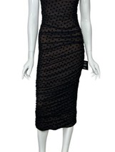 NEW LULUS Dress Strapless Midi Black Polka Dot Bodycon Women&#39;s Small - $29.99