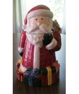 Santa With Packages and Bag Holiday Cookie Jar - £27.59 GBP