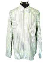 Express Design Studio Shirt Men&#39;s Size X-Large Modern Fit Multicolor Stripes - £14.15 GBP