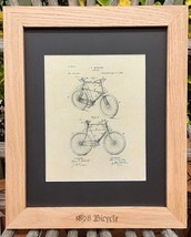 1898 Bicycle Patent/Laser Engraved Frame/Handcrafted/Home Décor/Wall Déc... - £23.59 GBP