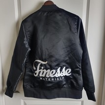 Vintage Finesse Materials Size M Limited Edition Satin Black Bomber Jack... - $48.50
