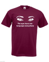 Mens T-Shirt Womens Eyes Silhouette Quote, Sexy Face Shirts, Teens Eye Shirt - £19.77 GBP