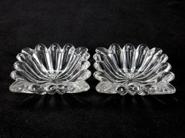 Pair of Heisey Crystolite #1503 3.25” Square Ashtrays or Pin Dishes - £9.98 GBP