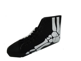 Men Casual Sneaker - Black Canvas White Bones, sizes 6 to 15 Available - £28.47 GBP