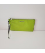 Michael Kors Jet Set Travel Large Top Zip Wristlet Clutch Lime Leather - £50.98 GBP