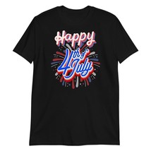 Happy 4th of July Patriotic American T-Shirt Black - £15.61 GBP+