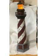 Large Red &amp; White Spiral Stripe Lighthouse Nightlight - €16,23 EUR