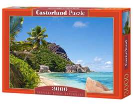3000 Piece Jigsaw Puzzle, Tropical Beach, Seychelles, Ocean, Seaside, Adult Puzz - £28.23 GBP