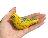Handpainted ceramic bird whistle folk art vintage clay pottery ocarina y... - $12.99