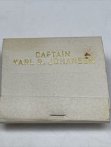 Matchbook Cover  Captain  Karl R. Johansen  NCL  Norwegian Caribbean Lin... - $230.57 MXN