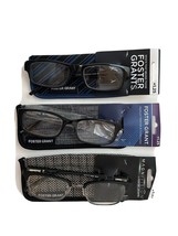 Lot Of 3 Foster Grant Reading Glasses +1.25 New With Case - £13.17 GBP