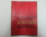 1969 Detroit Diesel Modello in-Line 71 Motori Operatori Manuale Fabbrica... - £16.03 GBP