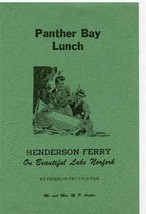 Panther Bay Lunch Menu Henderson Ferry on Beautiful Lake Norfolk Arkansas - £61.50 GBP