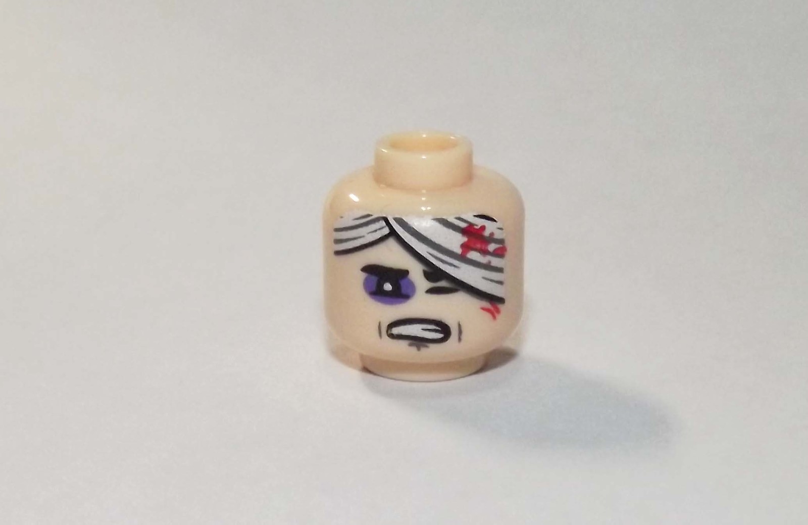 Minifigure Head Bandaged Black Eye Head Diy US Seller - $4.98