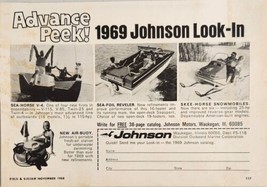 1968 Print Ad Johnson Skee-Horse Snowmobiles,Boats,Outboards Waukegan,Illinois - £9.42 GBP