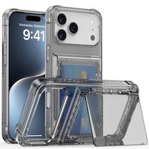 Case for iPhone 15 (Color: Black) Shockproof Clear Card Slot Silicone Ha... - $48.00