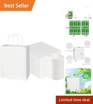 Blank White Kraft Paper Bags 100 Count - Perfect for Gifts &amp; Crafts, 8x4... - $67.27