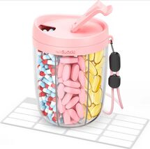 Large Pill Dispenser with 6 Compartments, Anti-Mix Pill Bottle Organizer... - $312.39 MXN