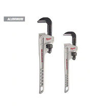 Milwaukee Pipe Wrench 14 & 12 in Set Adjustable Straight Aluminum Silver 2 Piece - £152.19 GBP