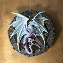 Yule Drake Winter Solstice Wheel of The Year Sabbats Of The Dragon Wall Decor - £47.95 GBP