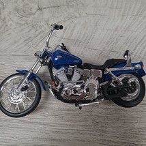 Maisto Harley Davidson Motorcycle Model Bike Hog 1:12 Open Box Blue - $8.95