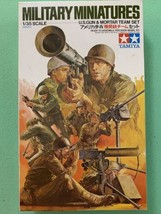 Tamiya Model Military Miniatures: U.S. Gun &amp; Mortar Team Set Kit #35086 - £21.80 GBP