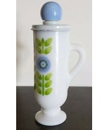 Vintage Collectible Avon Dutch Treat Demi Cup Milk Glass Floral Design ~ 2 - £20.68 GBP