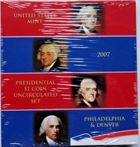 American Presidential $1 P & D 2007 Set Still Wrap In Plastic Mint Unc Condition - $54.82